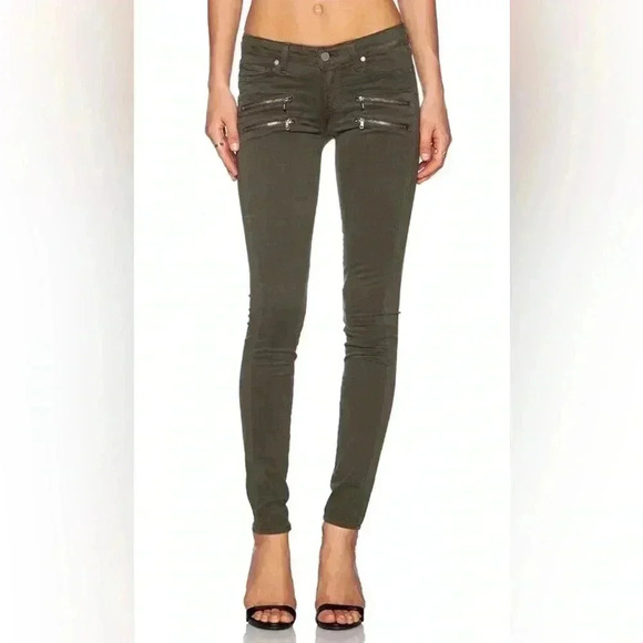 Paige Denim Edgemont Ultra Skinny Jeans in Pine Green Women’s Size 25 NWT - Picture 1 of 15